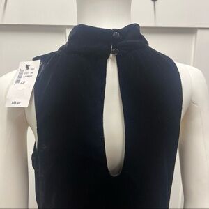 &NWT Temperance black velvet high neck dress size XS